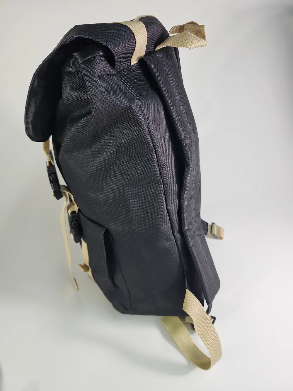 Ducks Unlimited Black Backpack with Tan Straps